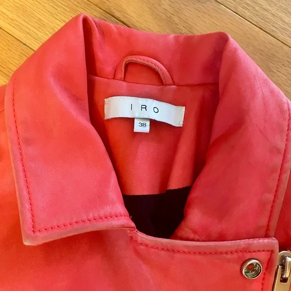 IRO Vibrant Red Leather Jacket - Picture 5 of 5